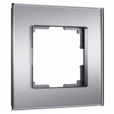 W0013106/ Рамка на 1 пост Senso (серебряный, стекло soft-touch)