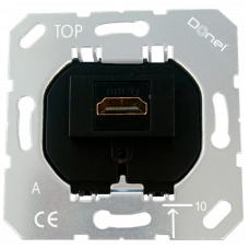 Механизм HDMI 2.0a, черный,  разъем Type A 180° 4K  Full HD @ 48 Hz 3D, HDR,  серия STRS
