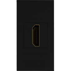 Розетка HDMI, 1мод., черн. (22.5х45мм)