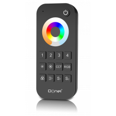 RGB+CCT пульт дистанционного управления, 4 зоны, черный, зона охвата 30м