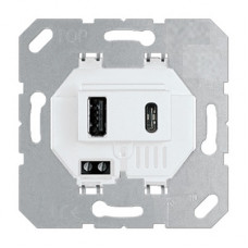 USB зарядное устройство, 3.1A тип A,С белый
