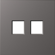 Накладка 2-я для розеток RJ45,TV,SAT, матовый титан, серия S08