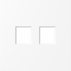 Накладка 2-я для розеток RJ45,TV,SAT, глянцевый белый, серия S08