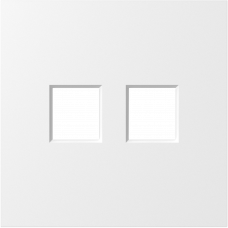 Накладка 2-я для розеток RJ45,TV,SAT, матовый белый, серия S08