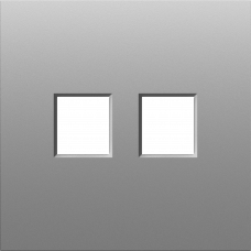 Накладка 2-я для розеток RJ45,TV,SAT, серый графит, серия S08